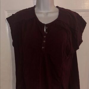 Elegant Burgundy Women's Blouse